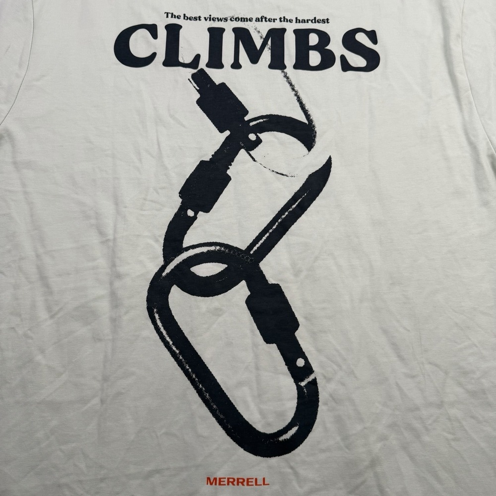 Merrell Climbing Graphic T-shirt Men's Size XL Mint Green Cotton NWT MSRP $39 - Picture 4 of 6